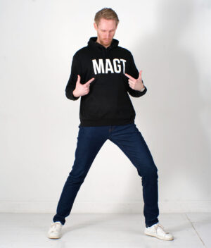 magt logo hoodie black model 2