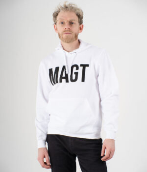 magt logo hoodie white model 1