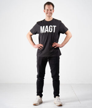 magt logo tshirt black model 1