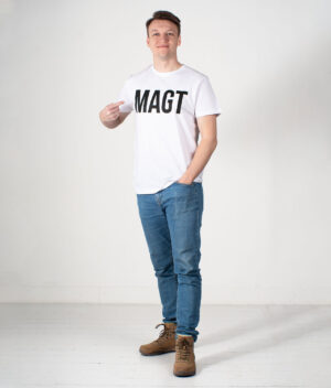 magt logo tshirt white model 1
